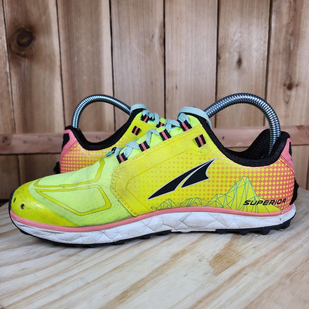 Altra Superior 4 Shoes Womens 6.5 Yellow Mesh Trail Running Sneakers ALW1953G760 - Picture 6 of 10